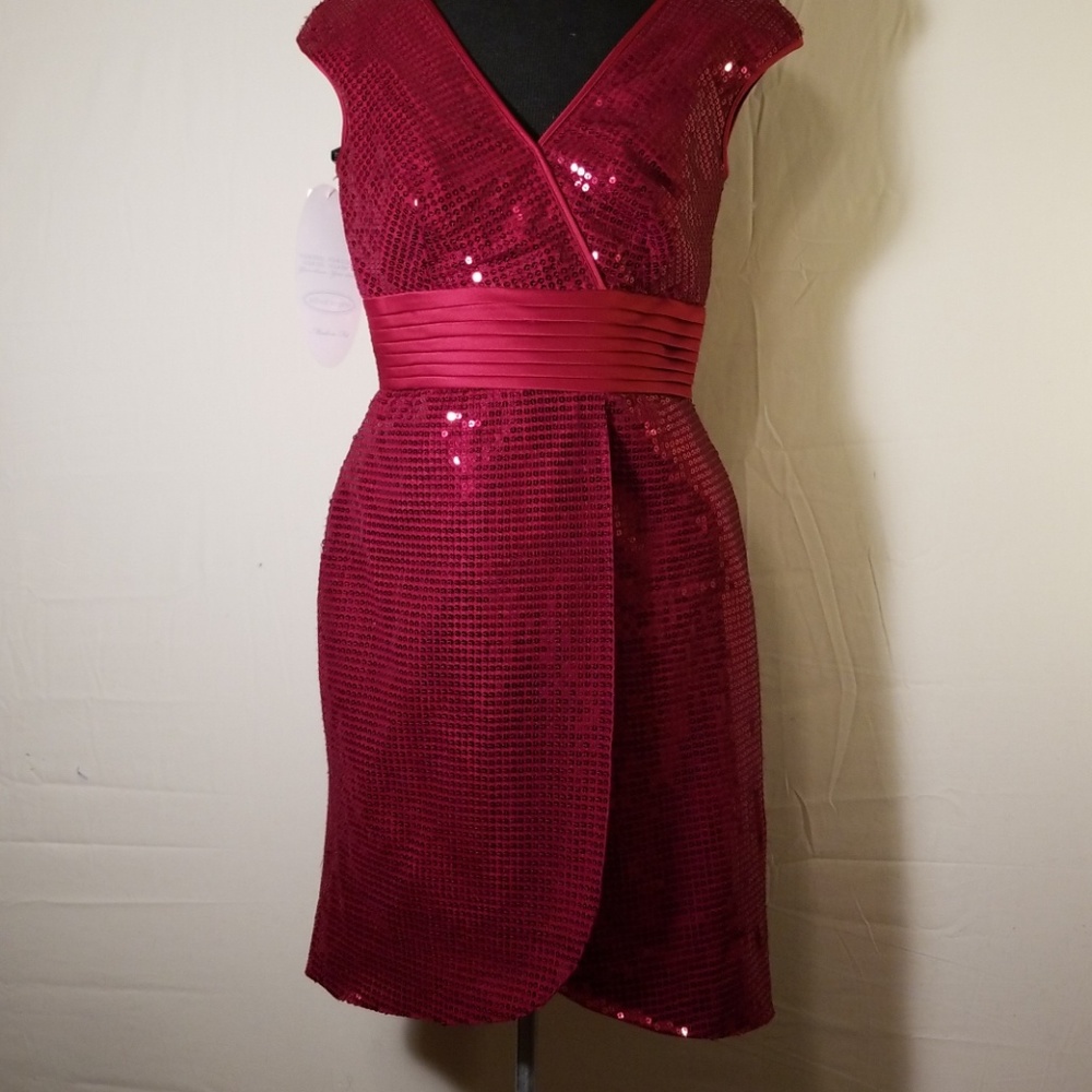 NWT Red sequin mini dress